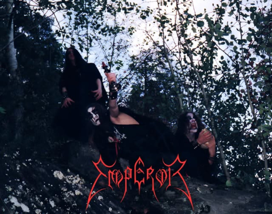 Emperor-early band image with Mortiis